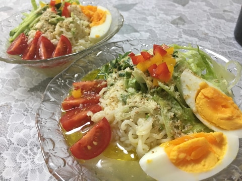 袋麺にちょい足し！冷たいラーメン